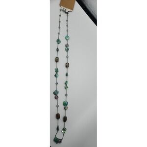 Necklace & Earrings Set Iridescent Beads Dangle Drop Jewelry‎